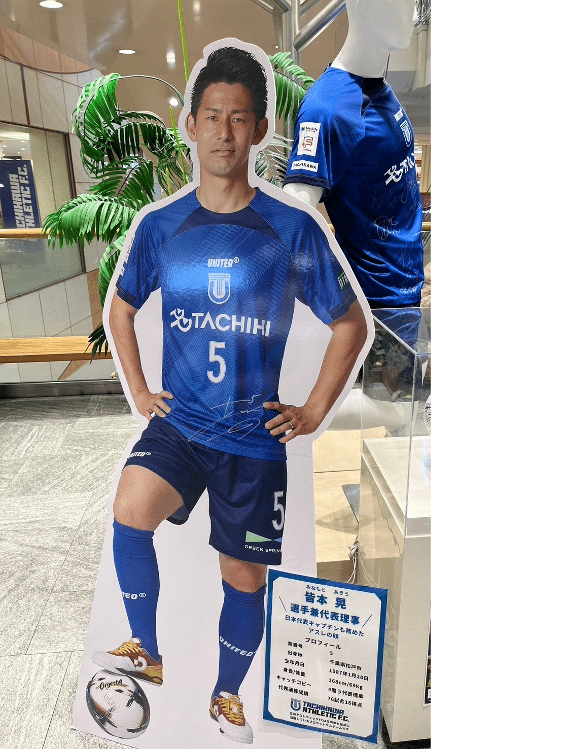 サッカー選手の等身大パネル